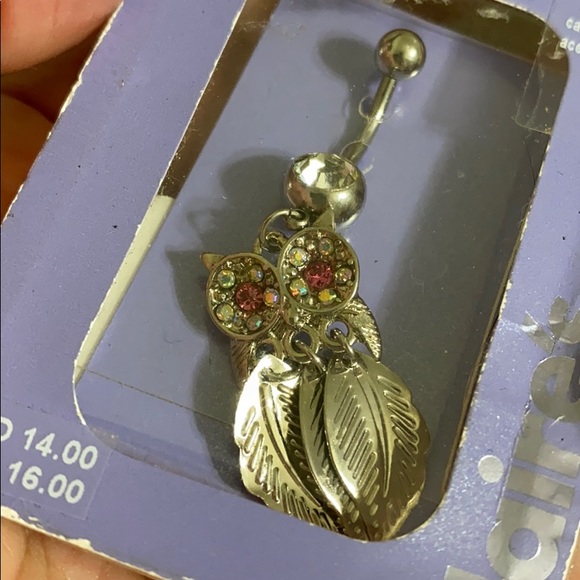 🖤NEW💕Owl belly button ring - Picture 3 of 5
